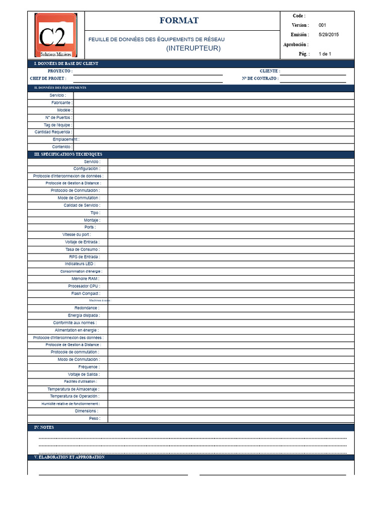Feuille de données équipements réseau | PDF | Informatique | Ingénierie ...