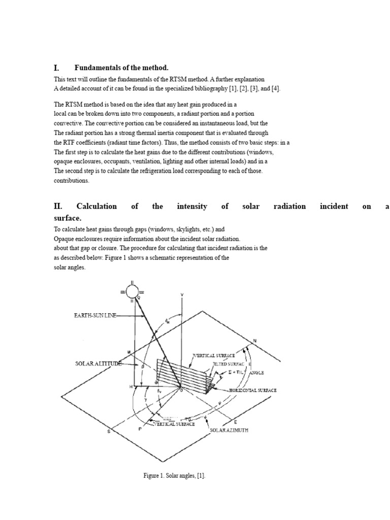 RTSM Method for Solar Heat Gain Calculation | PDF | Heat Transfer ...