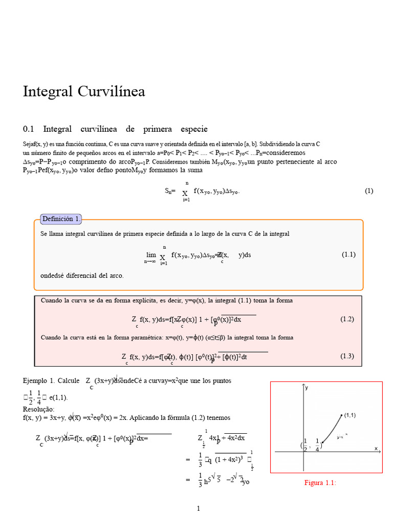 Integral Curvilínea: Definiciones y Ejemplos | PDF | Curva | Integral