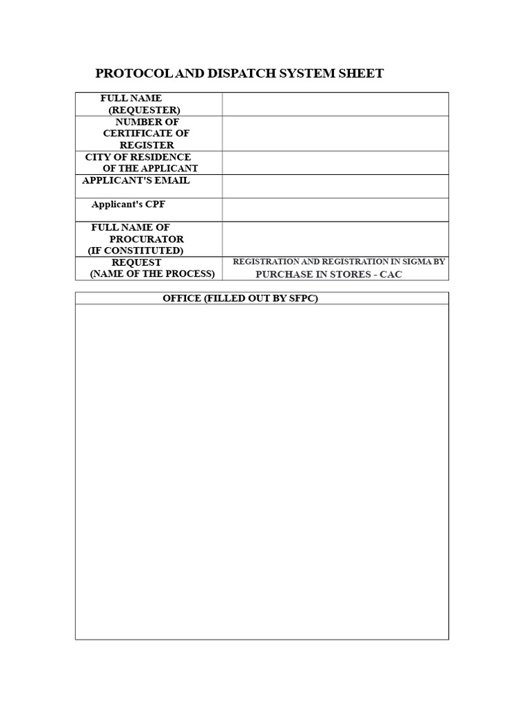 Purchase Inclusion Protocol Form | PDF