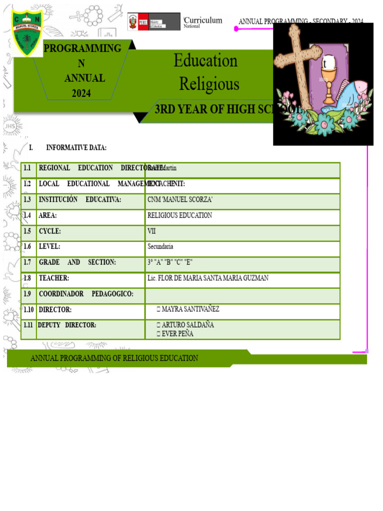 2024 Annual Religious Education Plan | PDF | Jesus | Messiah
