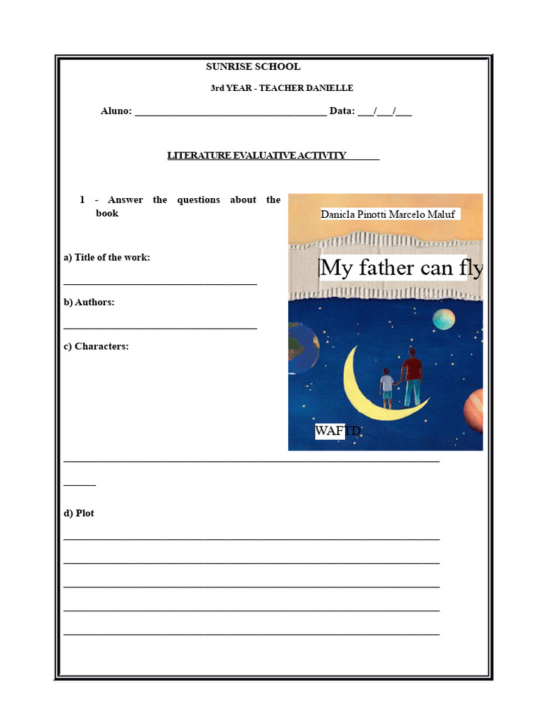Activity My Dad Knows How To Fly 3rd Grade | PDF