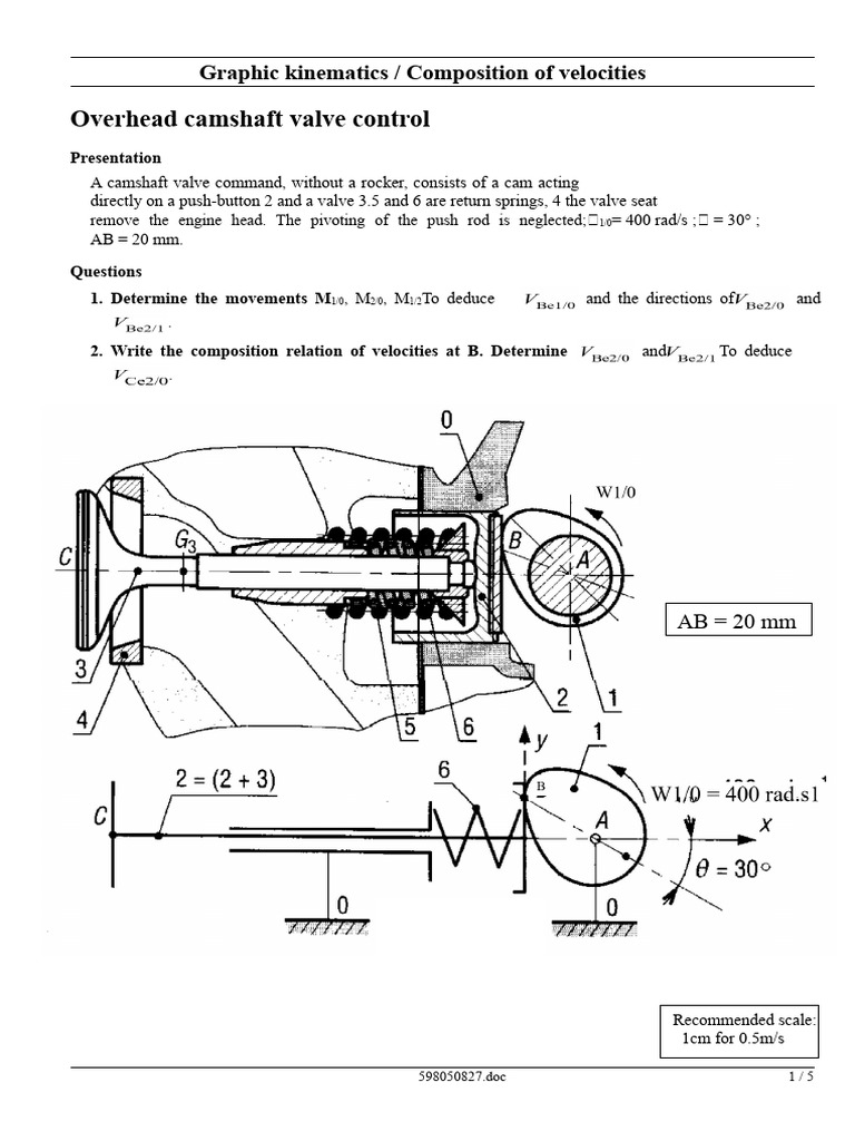 Graphical Kinematics Application - Simple valve control and with rocker ...