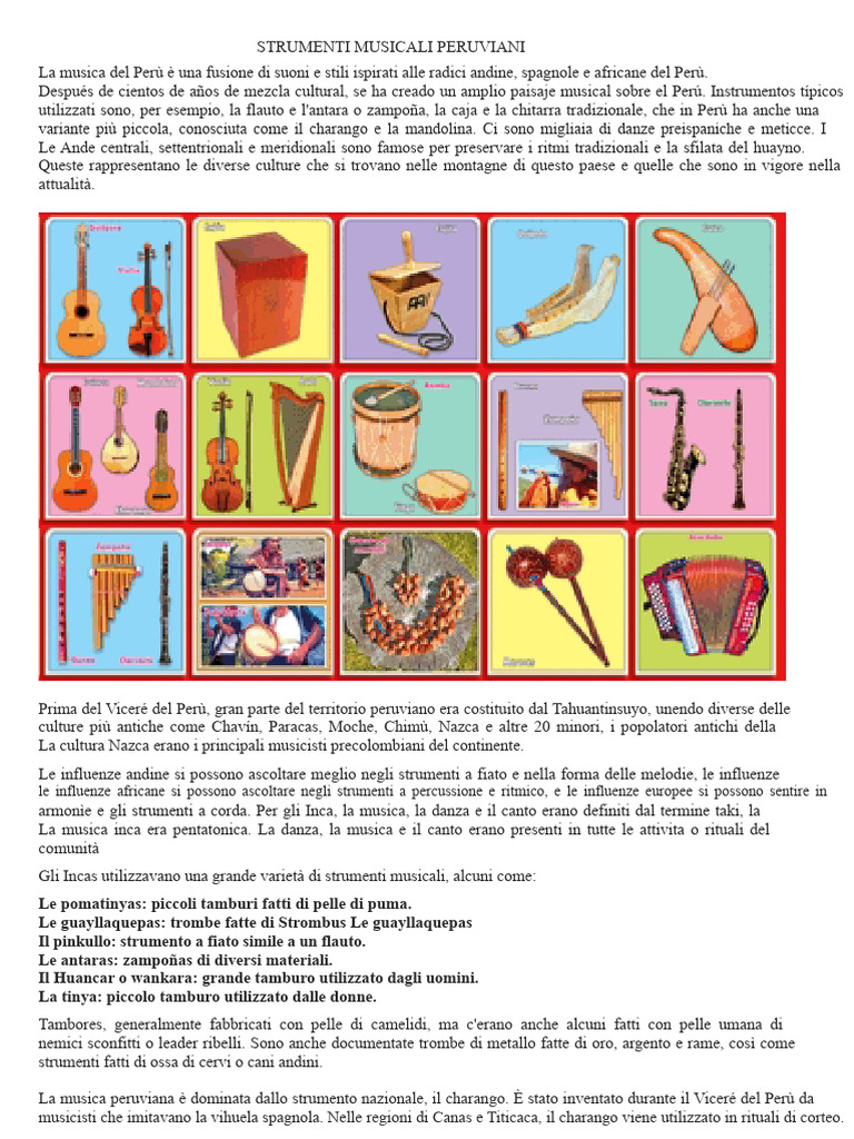 Strumenti Musicali Peruviani | PDF