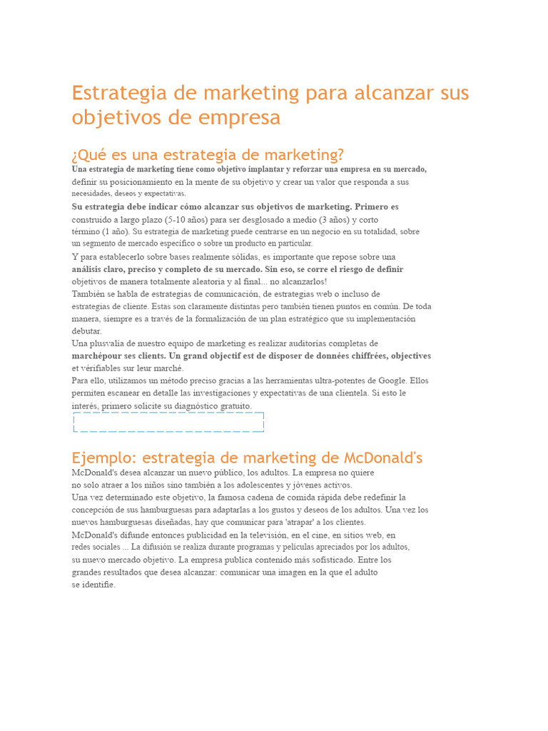 Las Estrategias de Marketing | PDF | Marketing | Producto (Negocio)