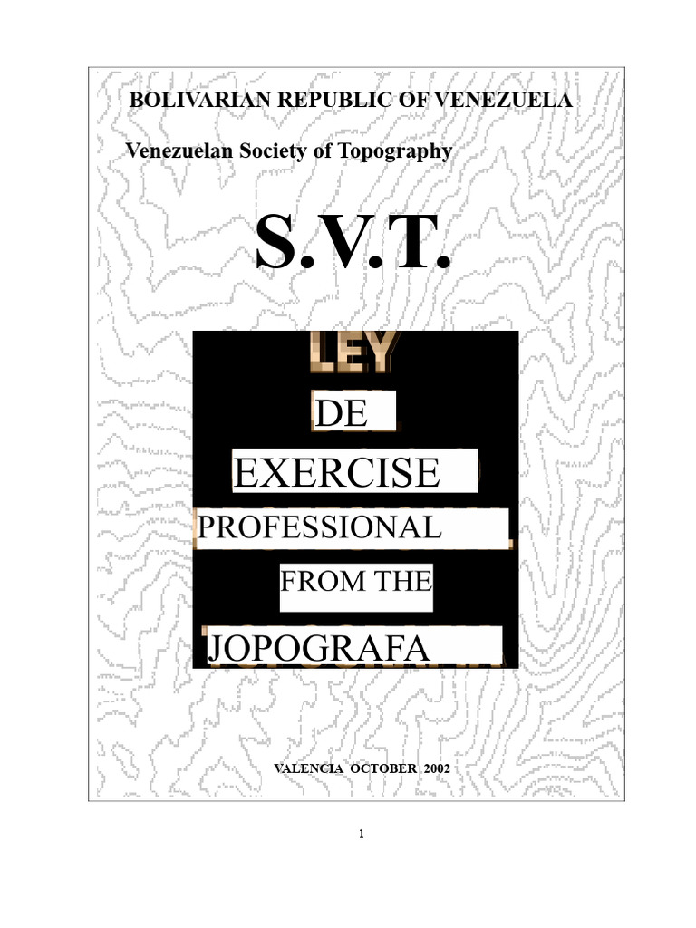Venezuela Topography Practice Law | PDF | Surveying | Profession