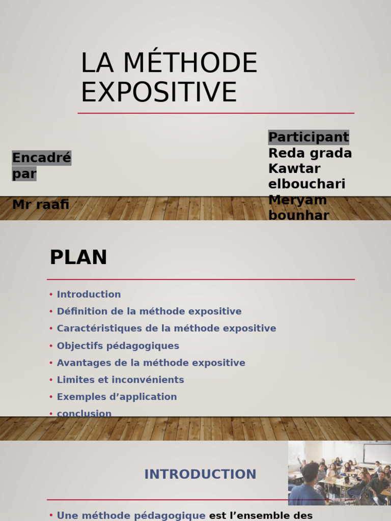 Méthode Expositive : Avantages et Limites | PDF | Pédagogie