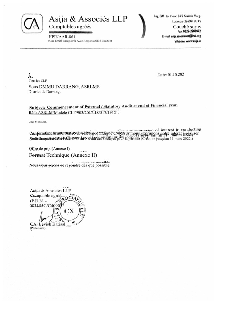 Profil de M/S Asija & Associates LLP | PDF | Audit | Comptabilité