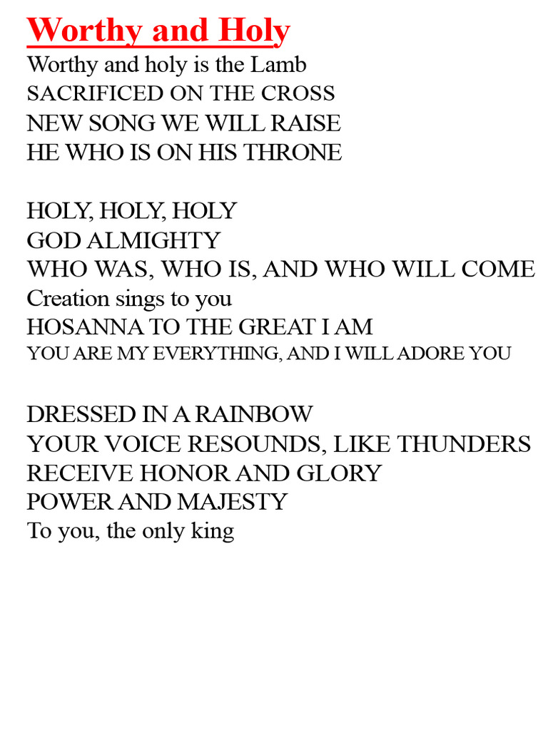 Worthy and Holy.pdf | PDF