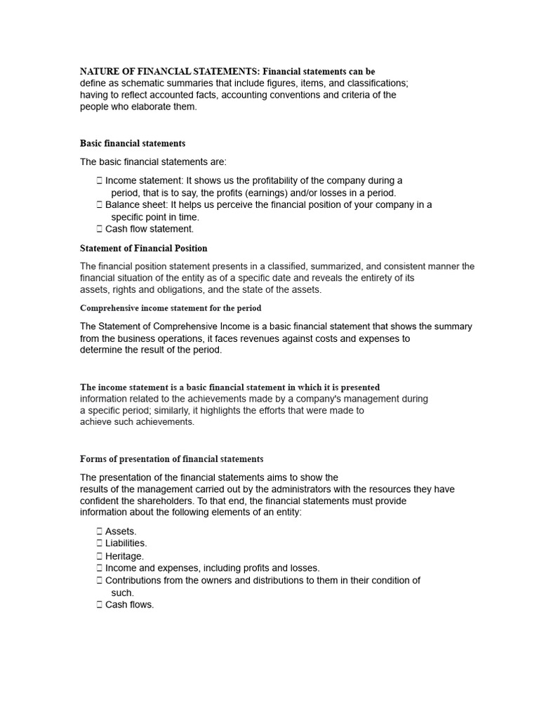 Understanding Financial Statements Basics | PDF | Income Statement ...