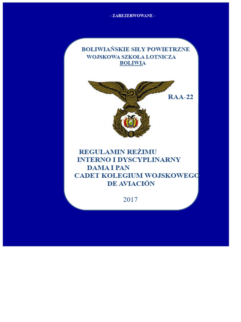 Raa 22 Regulamin Wewnętrzny Colmilav 2017 | PDF