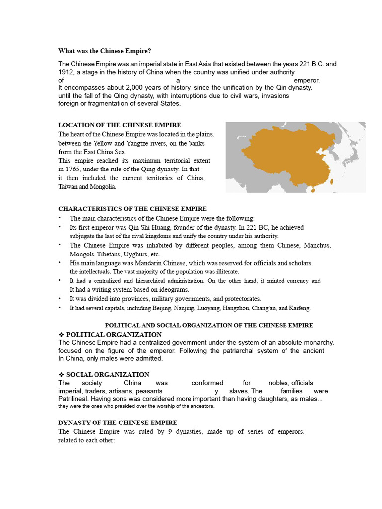 What Was The Chinese Empire | PDF | History Of China | Han Chinese
