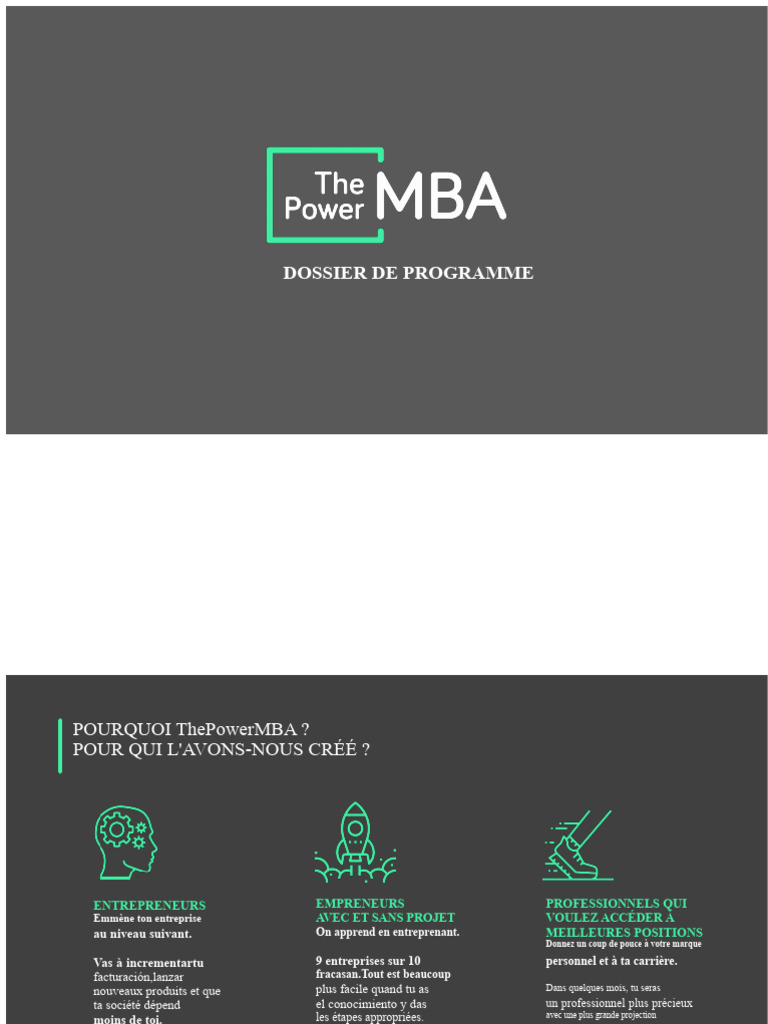ThePowerMBA : Formation en ligne efficace | PDF | Réseautage social ...