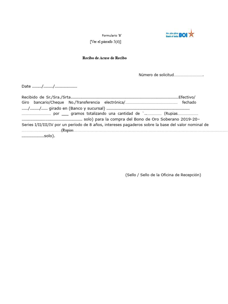 Reconocimiento Del Formulario B | PDF