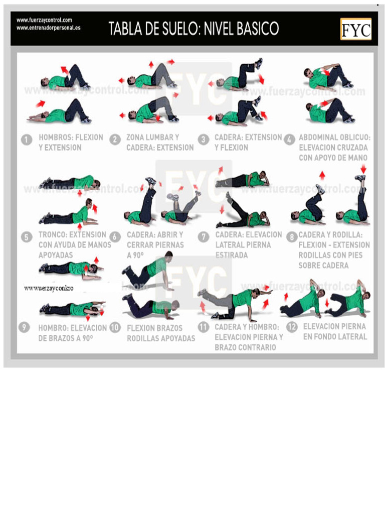 Floor Exercise Table for General Strengthening Basic Level | PDF