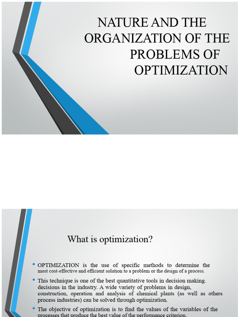 Understanding Optimization in Engineering | PDF | Mathematical ...