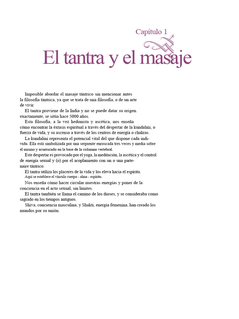 Tantra y Masaje: Energía y Chakras | PDF | Tantra | Chakra