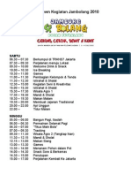 Rundown Kegiatan Jambore Si Bolang 2010