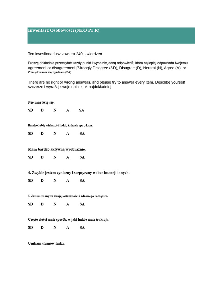 Neo Pi R | PDF
