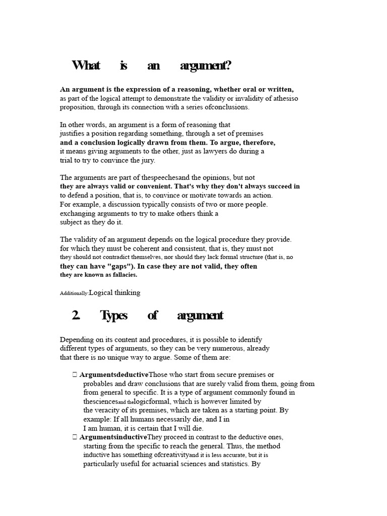 Understanding Arguments: Types and Structure | PDF | Argument | Logic