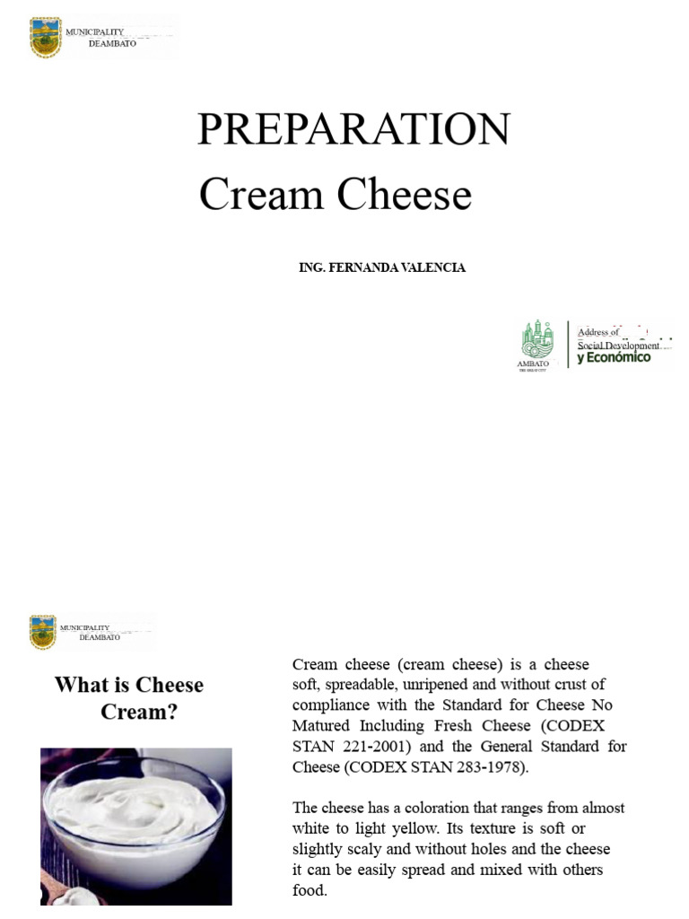 Cream Cheese: Benefits and Preparation Guide | PDF | Cheese | Cream Cheese