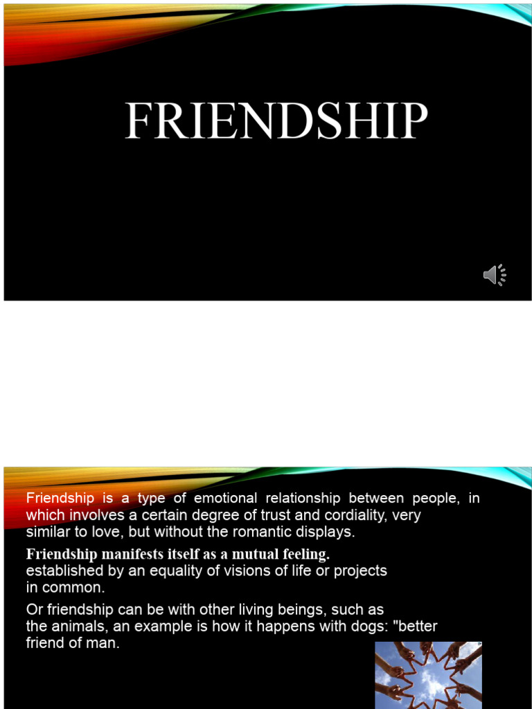 The Value and Types of Friendship | PDF | Friendship | Love