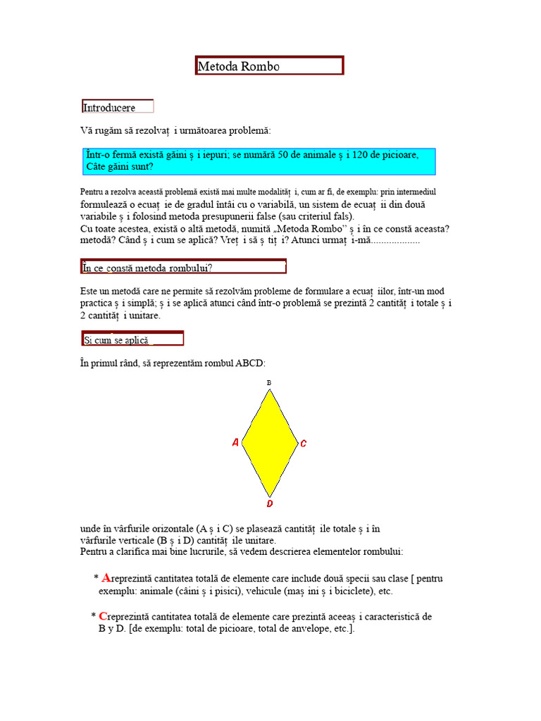 Metoda Rombo | PDF