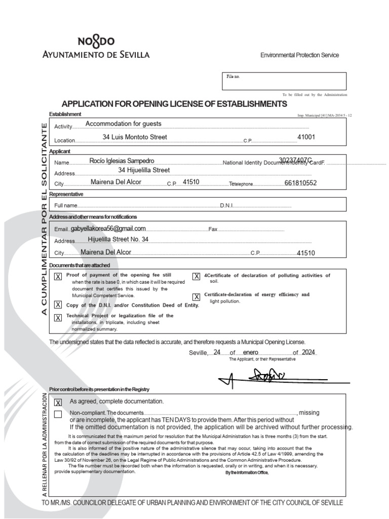 2034-application for opening license | PDF