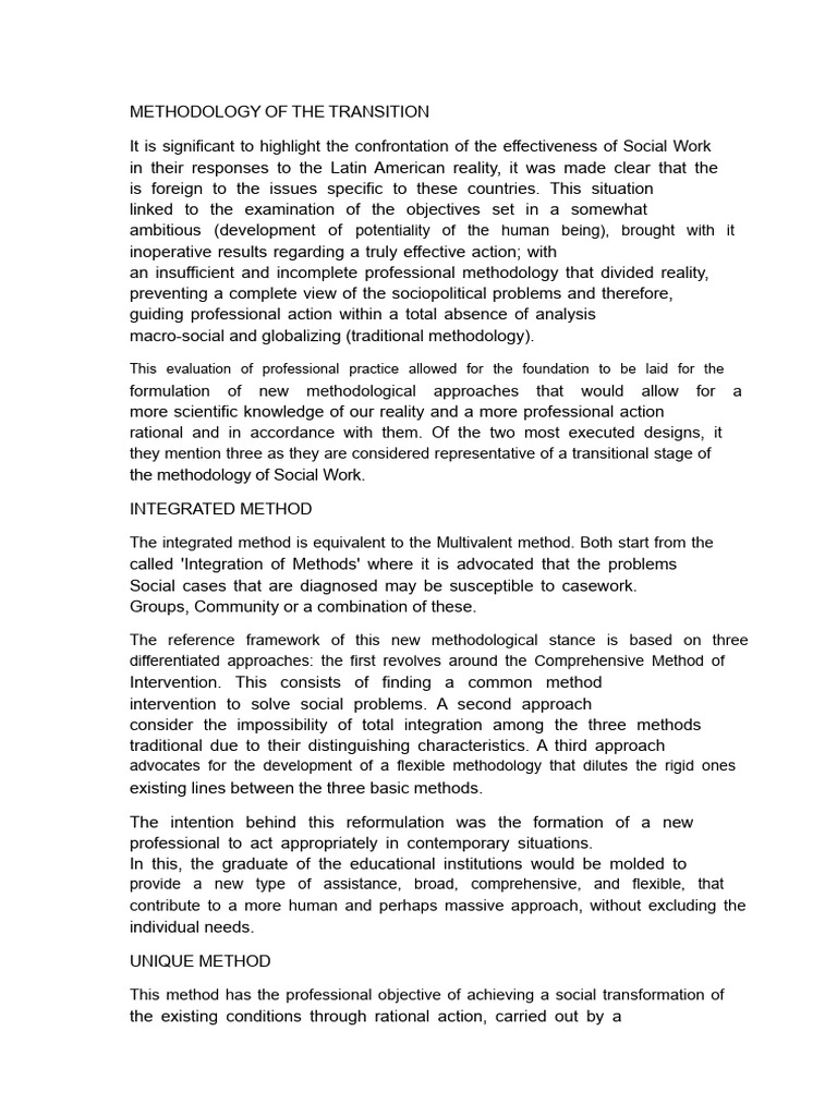 Social Work Methodology in Latin America | PDF | Methodology | Evaluation