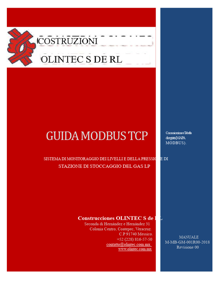 Allegato A. - Mappa Modbus TCP | PDF