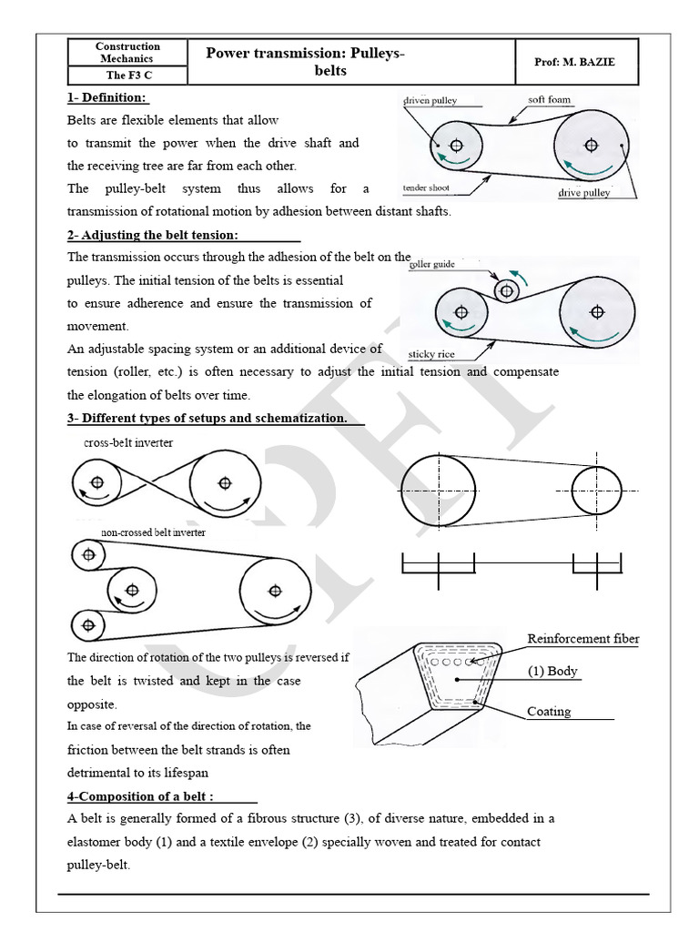 Power Transmission: Pulleys and Belts | PDF | Belt (Mechanical) | Machines