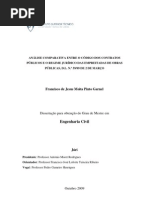 Analise Comparativa Entre o Codigo Dos Contratos Publicos e o Regime Juridico Das Empreitadas de Obras Publicas, d.l. n. 5999 de 2 de Marco