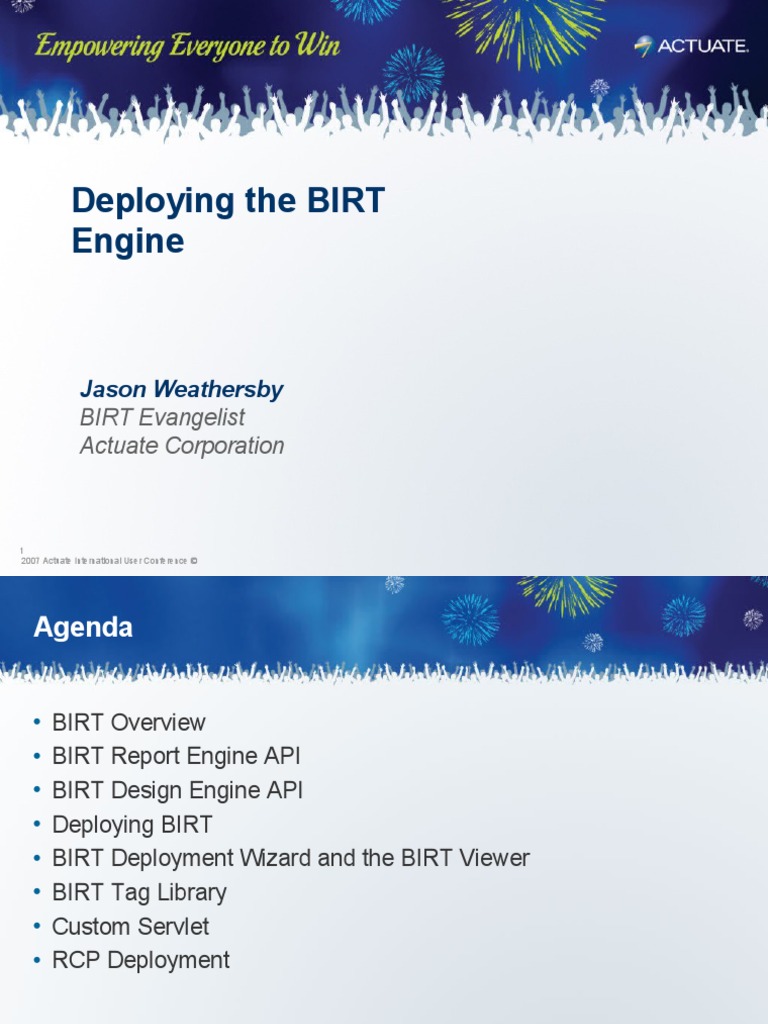 A Iuc Deploying Birt Engine | PDF | Html Element | Eclipse (Software)