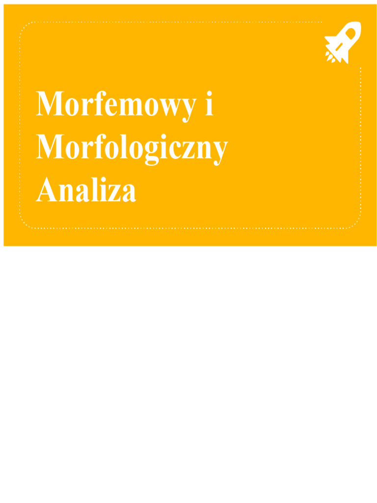 3 4 Analiza Morfemiczna I Morfologiczna | PDF