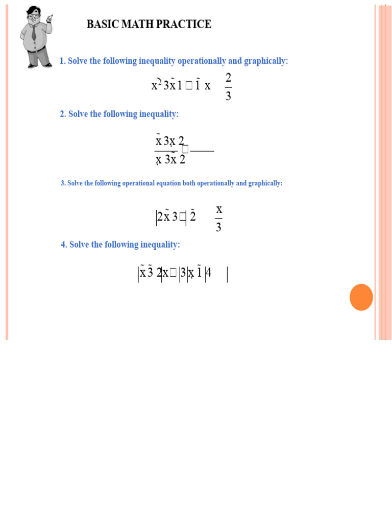 Basic Math Inequalities Practice | PDF