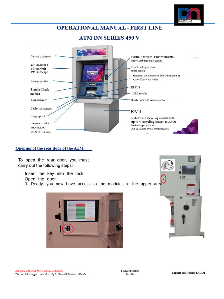 ATM DN 450V Operational Manual | PDF | Printer (Computing)