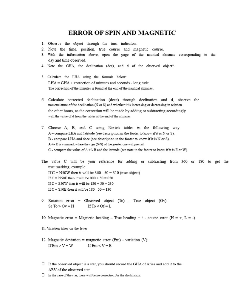 Calculating Spin and Magnetic Errors | PDF