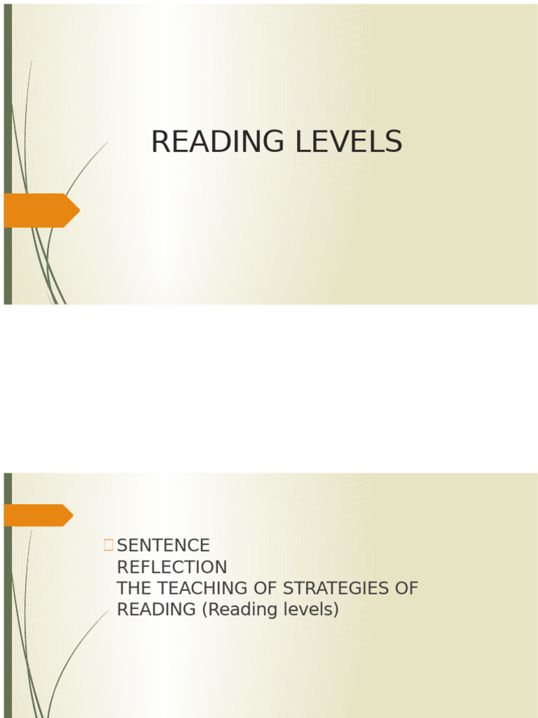 Understanding Reading Levels and Strategies | PDF | Reading ...