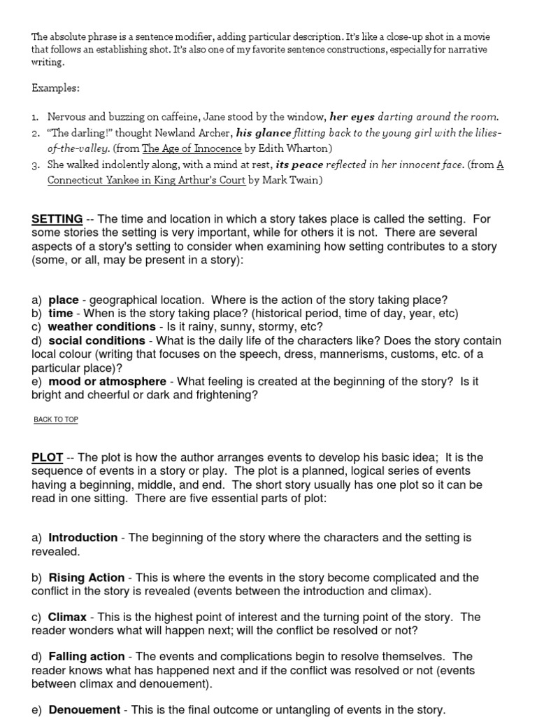 Understanding Story Elements in Fiction | PDF | Language Arts ...