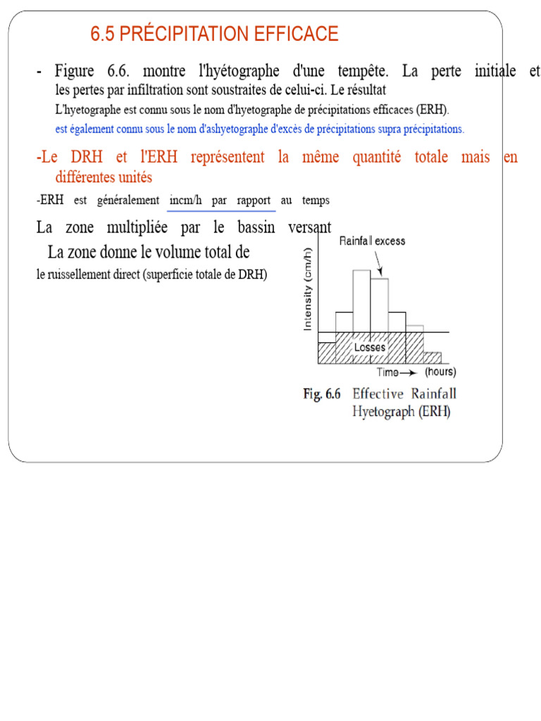 Précipitation Efficace et Hydrogramme Unitaire | PDF | Pluie ...