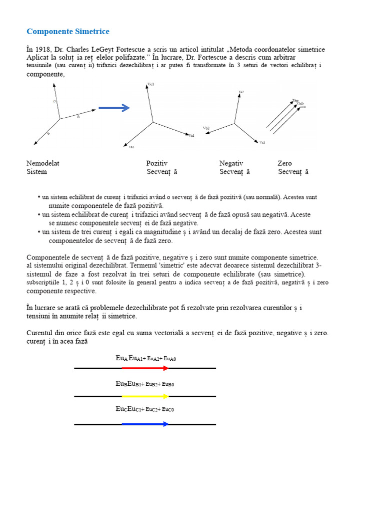 Componente Simetrice | PDF