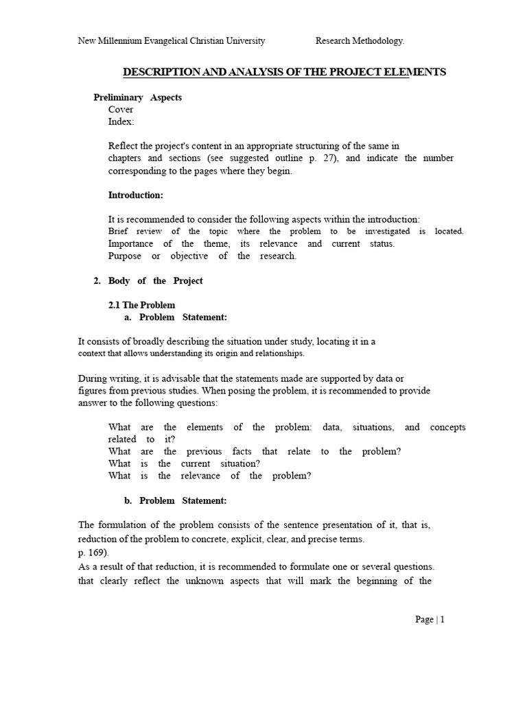 Index of research projects | PDF | Methodology | Hypothesis