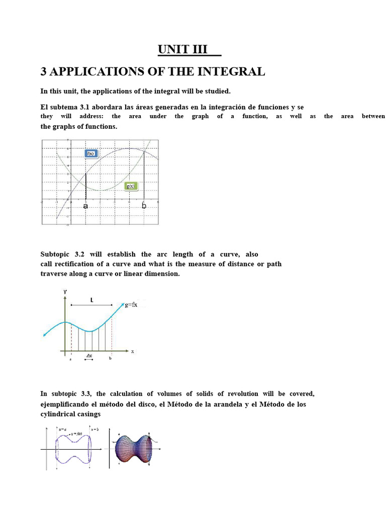 3 Applications of The Integral | PDF | Integral | Function (Mathematics)