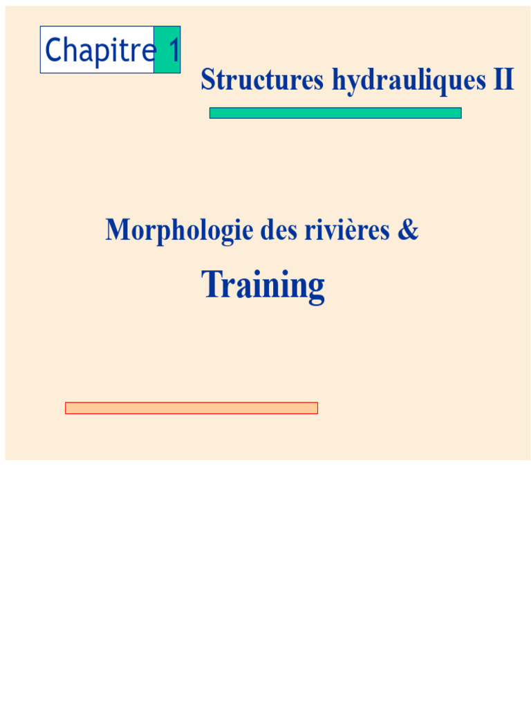 Chapitre 1 - Morphologie Des Rivières | PDF | Ruisseau | Canal
