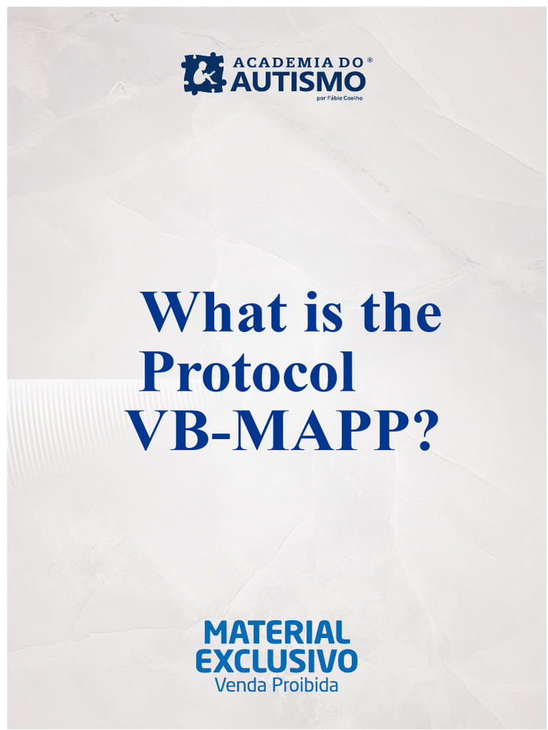 Overview of the VB-MAPP Protocol | PDF