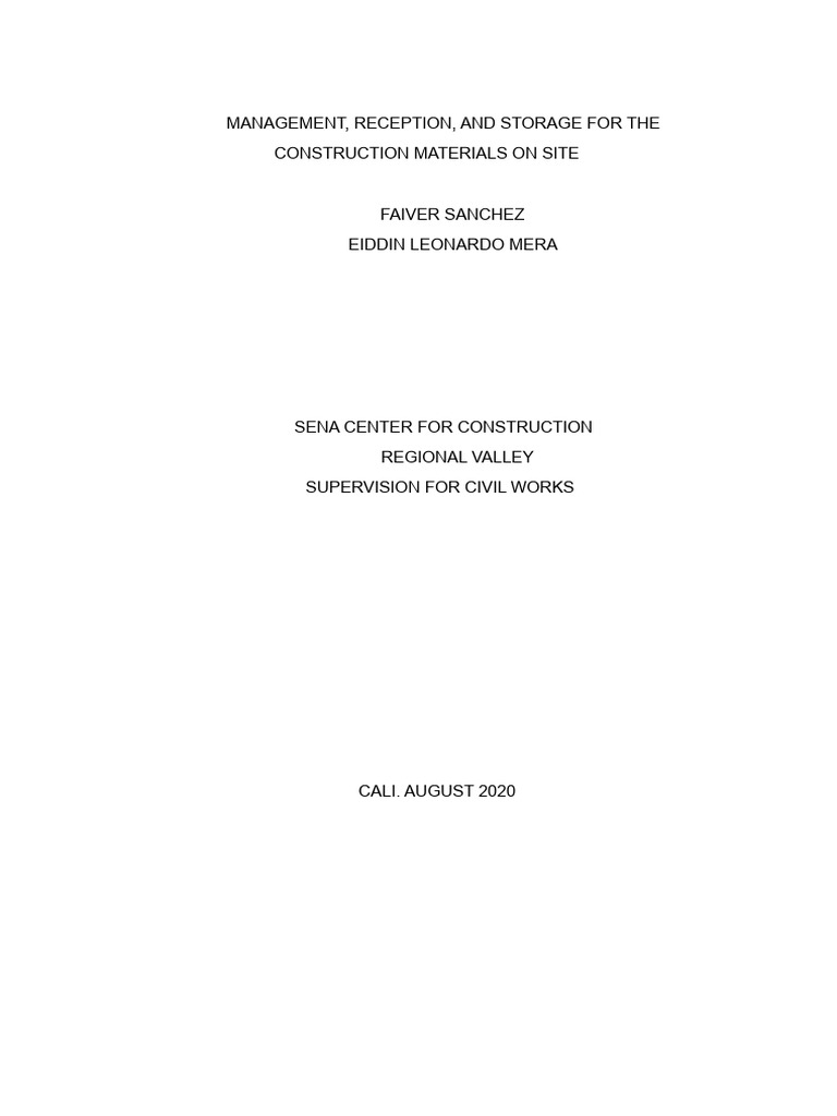 Construction Materials Management Guide | PDF | Building Materials ...