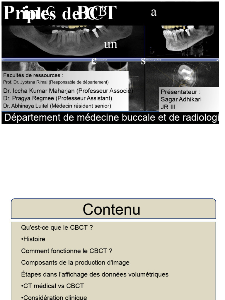 Introduction au CBCT en imagerie dentaire | PDF | Tomodensitométrie ...