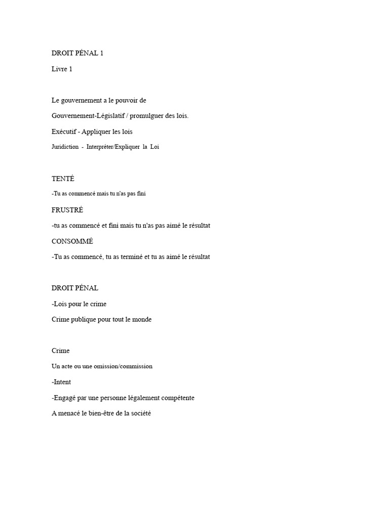 Introduction au Droit Pénal et Crimes | PDF | Crimes | Crime et violence