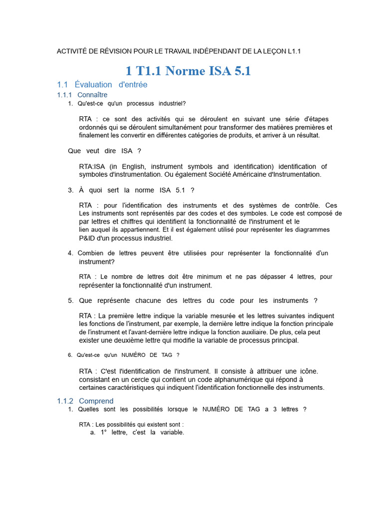 Révision de la norme ISA 5.1 et P&ID | PDF | Soupape | Pression