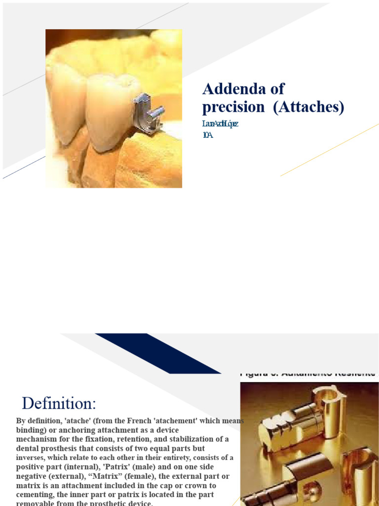 Precision attachments | PDF | Prosthesis | Mechanical Engineering